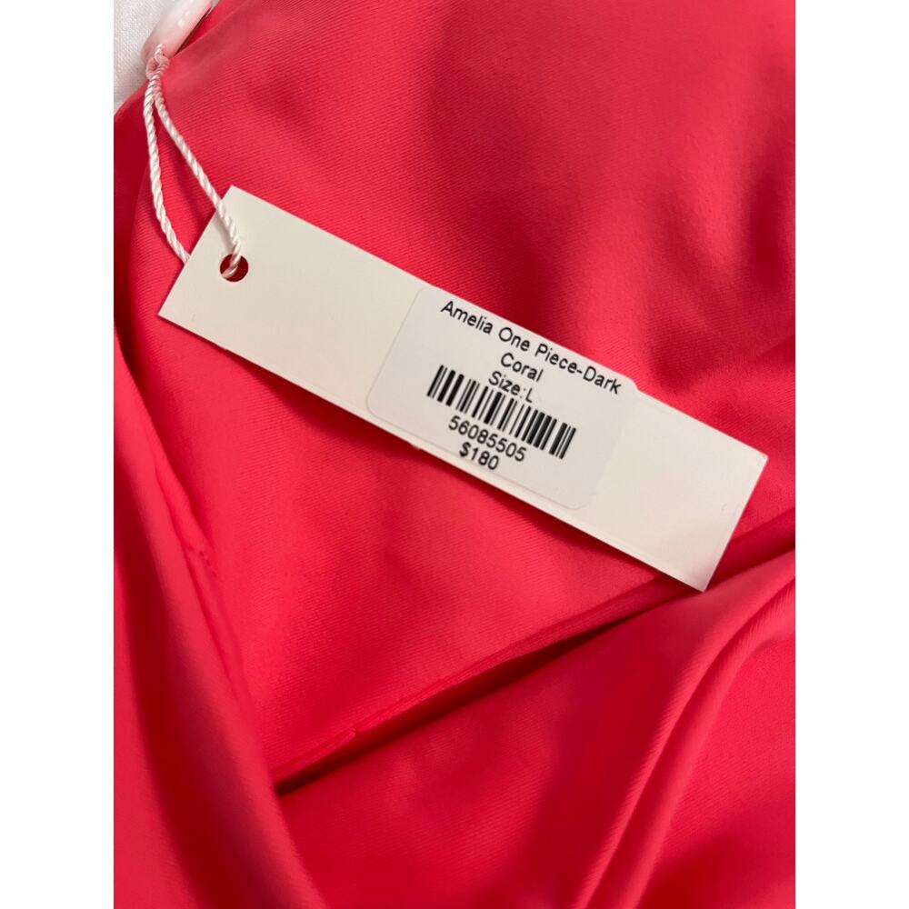 CITRINE Women's Amelia One-Piece Swimsuit In Dark Coral Sz L NWT - Picture 6 of 9